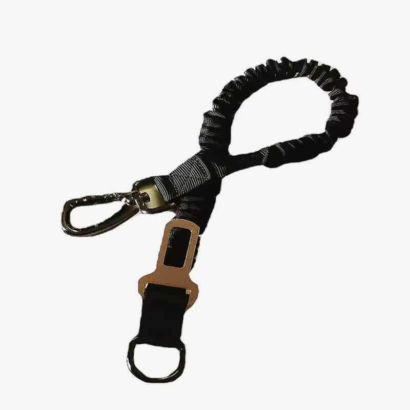 Dog Seat Belt 1-to-2 Extend Rope 54-90CM Elasticity Pet Safety Nylon Dog Leash with Car Seat Buckle Dog Accessories Olive Khaki